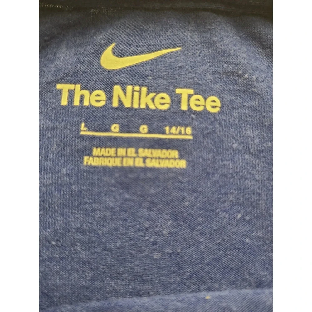Nike Chicago Cubs Northsiders Blue Graphic T-Shirt Kids Large 14/16 MLB Baseball